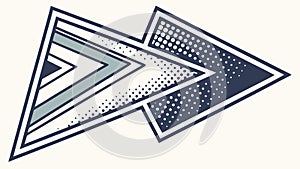 Dynamic Abstract Arrow Symbol of Progress and Direction, vector design Generative AI