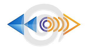 Dynamic Abstract Arrows Directional Movement Vector Graphic, vector design Generative AI