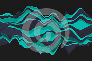 Dynamic abstract background with color waves. Vector illustration.