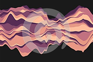 Dynamic abstract background with color waves. Vector illustration.