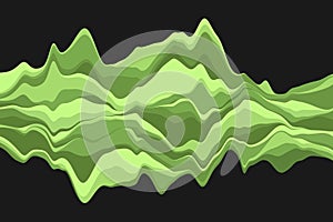 Dynamic abstract background with color waves. Vector illustration.