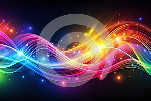 Abstract colorful gradient line wave motion