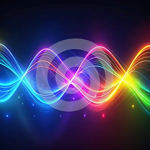 Abstract colorful gradient line wave motion