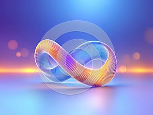 Dynamic abstract background, 3d blue and orange wave design for modern projects