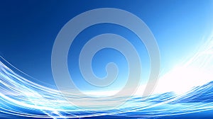 Abstract Blue Light Streaks Background