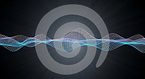 Abstract Digital Waveform Grid Background