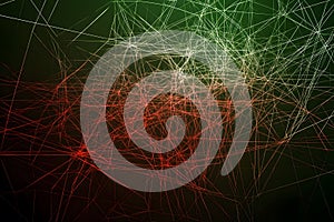 Abstract Network Lines Red Green Background Good Resolution Stock Photo