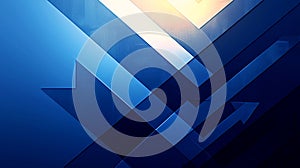 Abstract Blue Geometric Arrows and Lines Background