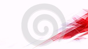 Abstract Red Geometric Overlay on White Background