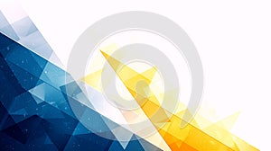 Abstract Geometric Background with Blue and Yellow Triangles