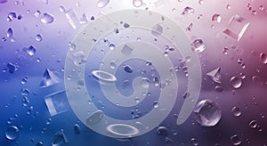 Dynamic Abstract Background with Floating Geometric and Liquid Forms