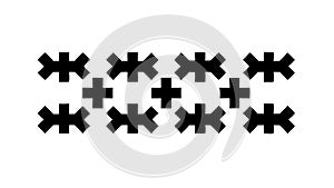 Dynamic Abstract Black Star Cross Pattern Vector Design, vector design Generative AI