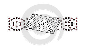 Dynamic Abstract Black and White Zigzag Pattern Banner, vector design Generative AI