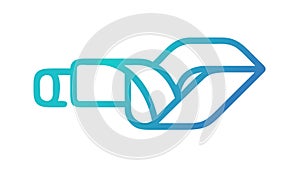 Dynamic Abstract Blue Swirl Element, vector design Generative AI