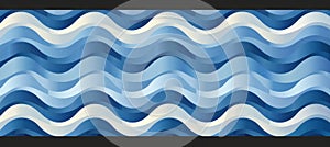 Dynamic abstract blue wave patterns vector background design with modern elements