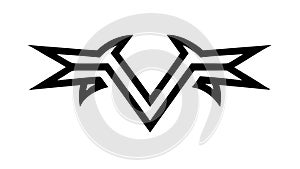 Dynamic Abstract Chevron Border Design Element, vector design Generative AI