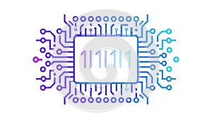 Dynamic Abstract Circuit Board Pattern with Digital Light Trails, vector design Generative AI