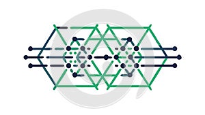 Dynamic Abstract Circuit Board Pattern, vector design Generative AI