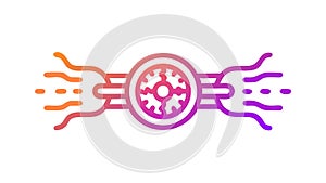 Dynamic Abstract Circuit Network Connectivity Data Flow Design, vector design Generative AI
