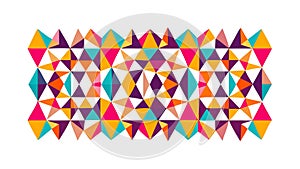 Dynamic Abstract Colorful Geometric Triangle Seamless Pattern, vector design Generative AI