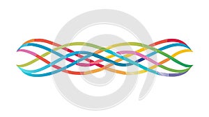 Dynamic Abstract Colorful Wavy Lines Pattern, vector design Generative AI