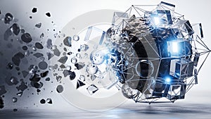 Abstract Geometric Structure with Exploding Particles