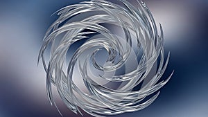 Abstract Swirling Silver Vortex