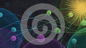 Dynamic Abstract Data Network Visualization - AI generated