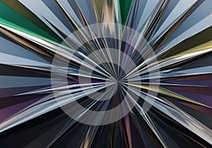 Dynamic abstract design featuring a central