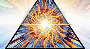 A dynamic abstract design featuring a