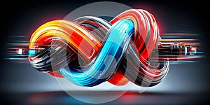 Neon Twisted Infinity Shape