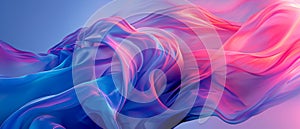 Dynamic, Abstract Digital Art Featuring Eye-Catching Pink And Blue Curves For Design Projects