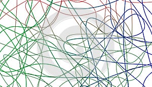 Abstract Interweaving Vibrant Line Composition