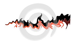 Dynamic Abstract Fire Flame Border Vector Art, vector design Generative AI