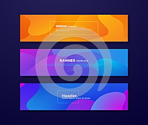 Dynamic abstract fluid backgrounds with different concepts and colors for your design elements such as web banners, posters,