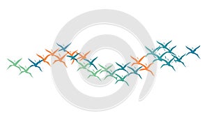 Dynamic abstract geometric line pattern, modern design, vector design Generative AI