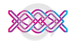Dynamic Abstract Geometric Loop Pattern Vector Art, vector design Generative AI
