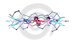 Dynamic Abstract Geometric Network Lines Vector, vector design Generative AI