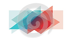 Dynamic Abstract Geometric Overlap Shapes, vector design Generative AI