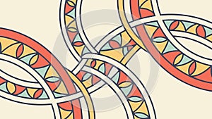 Dynamic abstract geometric pattern with intersecting colorful lines and shapes, vector design Generative AI