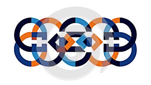 Dynamic Abstract Geometric Pattern, Intersecting Shapes Vector Design, vector design Generative AI