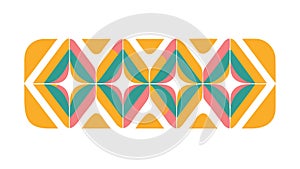 Dynamic Abstract Geometric Pattern with Intersecting Shapes, vector design Generative AI