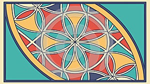 Dynamic Abstract Geometric Quarter Pattern, vector design Generative AI