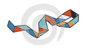 Dynamic Abstract Geometric Ribbon: Modern Flowing Design Element, vector design Generative AI