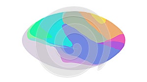 Dynamic abstract geometric shape, vibrant colors, modern design element vector design Generative AI