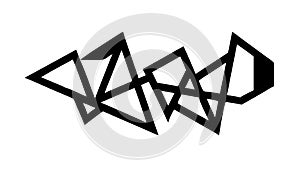 Dynamic Abstract Geometric Shapes Vector for Modern Designs, vector design Generative AI