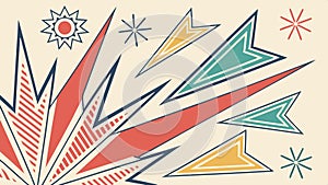 Dynamic abstract geometric starburst pattern illustration vector design Generative AI