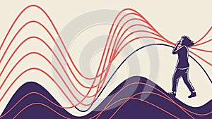 Dynamic abstract geometric triangle pattern, symbolizing structure, complexity, and modern design, vector design Generative AI