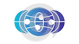 Dynamic Abstract Global Network Sphere, vector design Generative AI