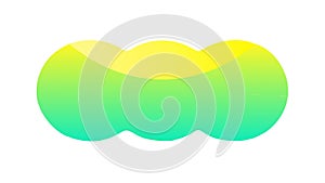 Dynamic Abstract Green & Yellow Wavy Shape Element, vector design Generative AI